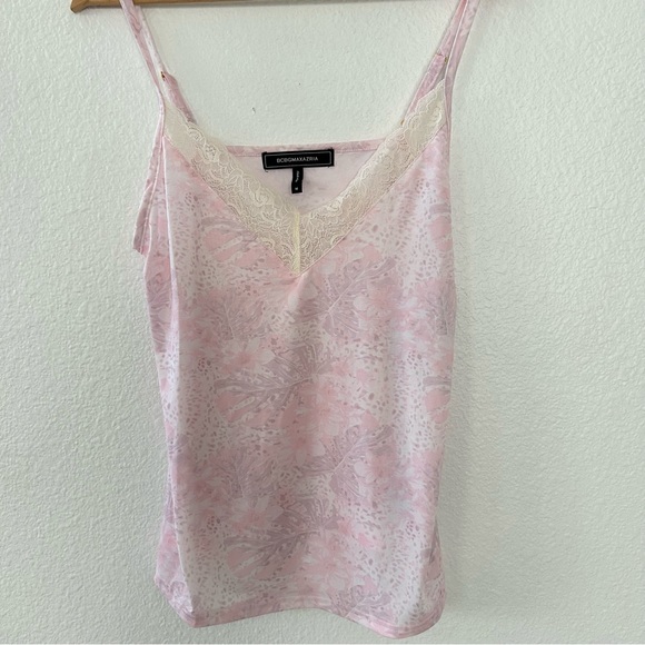 Women's Camisole and Shorts BCBGMaxazria Pink Lace Sleepwear Coquette Sz Med - Picture 2 of 9